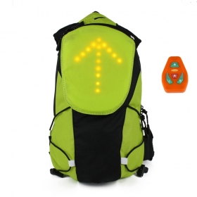 M-02 outdoor cycling bag Radio frequency led digital backpack multi-function warning light backpack 5L -green