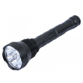 9T6 9 x Cree XM-L T6 5000lm 5-Mode Memory White Light Flashlight - Black