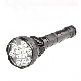 13800lm Super Powerful 12x CREE T6 LED Flashlight Torch-black