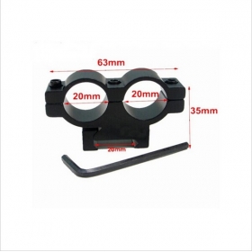 MT2004 20mm Ring Dual Hole Figured Flashlight rifle Scope Laser Mount 20mm scope Mount