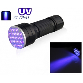 AloneFire NEW 21LED UV Light 395-400nm LED UV Flashlight-black