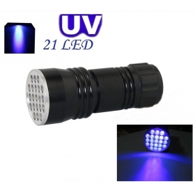 AloneFire 21 LED UV Light 395-400nm LED UV Flashlight-black