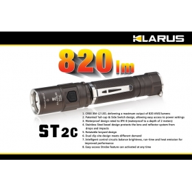 KLARUS ST2C CREE XM-L2 820LM 6-Mode LED flashlight
