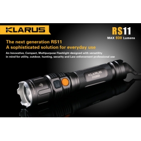 KLARUS RS11 Cree XM-L2 U2 4-Mode 930LM Rechargeable Flashlight-Grey