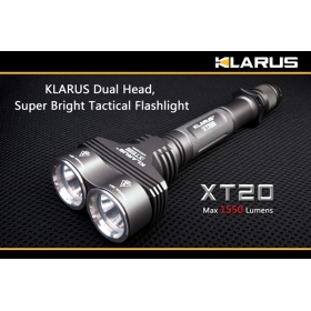 KLARUS XT20 Tactical Flashlight Cree XML U2 LED 1550LM 4 Mode Camping Torch