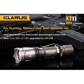 Klarus XT11 waterproof XM-L2 LED 820 lumens waterproof aluminum tactical hunting torch