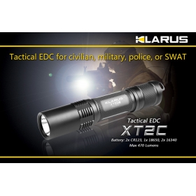 Klarus XT2C Cree xm-l u2 580 Lumens 4 modes tactical flashlight