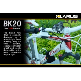 Klarus BK20 LED Bicycle light 1200 Lumens CREE XM-L U2 LED 3 Mode Bicycle Riding LED Flashlight