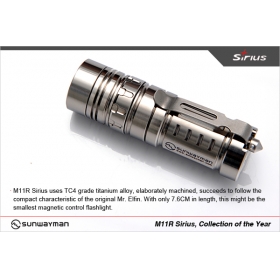 SUNWYMAN Titanium M11R Sirius CREE XM-L U3 LED 300LM 3 MODE mini LED Flashlight