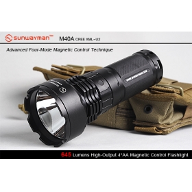 SUNWAYMAN M40A CREE XM-L U2 LED 645 Lumens 4 mode High-Output Magnetic Control Flashlight