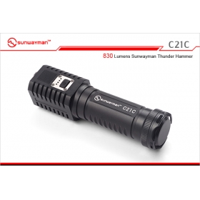Sunwayman C21C CREE XM-L2 LED+XP-E P2 830 lumens 6 mode Red light + white light LED Torch flashlight