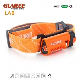 GLAREE L40 4 x NICHALED Lightweight multipurpose mini portable outdoor headlamps -orange
