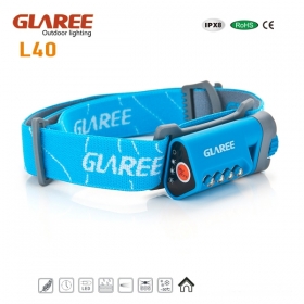 GLAREE L40 4 x NICHALED Lightweight multipurpose mini portable outdoor headlamps -blue
