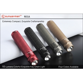 Sunwayman r01a exquisite colorful 10 lumens 1 mode keychain mini flashlight