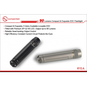 sunwayman R15A 90 Lumens 2 MODE Compact & Exquisite EDC Flashlight