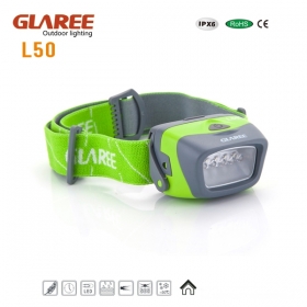 GLAREE L50 5x18000MCD Taiwan super bright LED Lightweight multipurpose mini portable headlamps -green