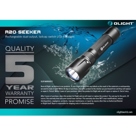 Olight R20 CREE XM-L2 CW LED 600 LUMENS 2 MODE Direct charging light flashlight +18650 battery+usb car charger