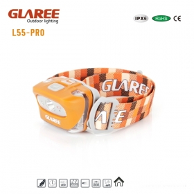 GLAREE L55Pro CREE XH-G LED White Red Double light source Lightweight multipurpose mini portable headlamp -yellow