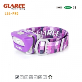 GLAREE L55Pro CREE XH-G LED White Red Double light source Lightweight multipurpose mini portable headlamp -purple