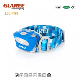GLAREE L55Pro CREE XH-G LED White Red Double light source Lightweight multipurpose mini portable headlamp -Blue