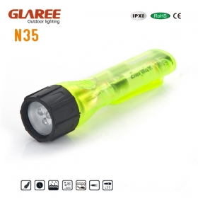 GLAREE N35 NICHIA LED White light source Lightweight multipurpose portable flashlight -green