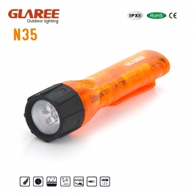 GLAREE N35 NICHIA LED White light source Lightweight multipurpose portable flashlight -Orange