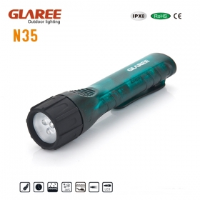 GLAREE N35 NICHIA LED White light source Lightweight multipurpose portable flashlight -cyan