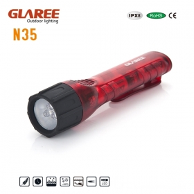 GLAREE N35 NICHIA LED White light source Lightweight multipurpose portable flashlight -Red