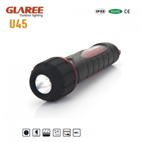GLAREE U45 CREE XP-E Q3 LED White light source Lightweight multipurpose portable waterproof flashlight -Red