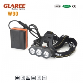 GLAREE W90 High power 3 x CREE Q3 LED LAMPS multipurpose outdoor portable headlamps