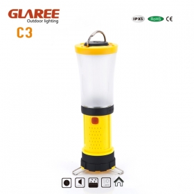 GLAREE C3 CREE XP-E Q3 LED NEW design multipurpose Portable telescopic Tent lamp Camping lamp flashlight -yellow