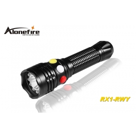 AloneFire RX1-RWY CREE XP-E Q5 LED Red White Yellow light Multi-function signal lamp flashlight torch