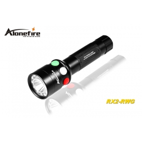 AloneFire RX2-RWG CREE XP-E Q5 LED Red White Green light Multi-function signal lamp flashlight torch