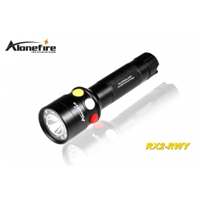AloneFire RX2-RWY CREE XP-E Q5 LED Red White Yellow light Multi-function signal lamp flashlight torch