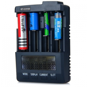 BT-C3100 LI-ion NiCd NiMh Lcd Intelligent Digital 2.0 Carregador battery charger AA 18650 charger