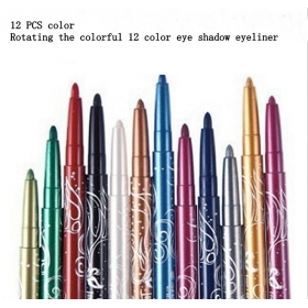 12 Color Eyeliner Pencil Pen Cosmetic Makeup Set
