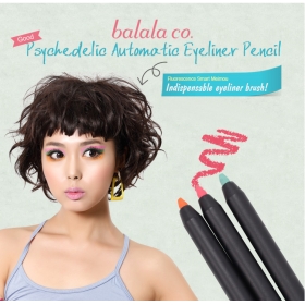 3 colors Psychedelic automatic eyeliner marker/color eyeliner Professional makeup eyeliner pencil multicolor