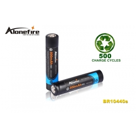 AloneFire BR10440s Newly Designed 10440/AAA 800mAh 3.7v Protection Rechargeable Li-ion Battery -2pc