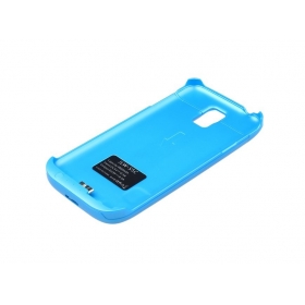 S5C 1PC 4800mAh with Top Cover External Backup Battery Case For Samsung Galaxy SV S5 i9600-blue