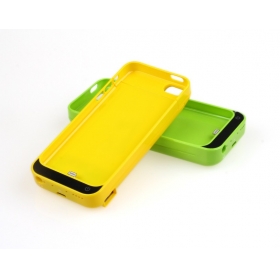 1PC 4200mah Backup Power External Battery case for iphone 5 5S 5C Compatible IOS 7- yellow (5C-2)