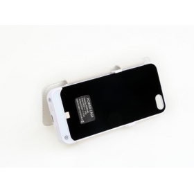 1PC 4200mah high power capacity Backup Power External Battery Charger case for iphone 5S 5 with top cover-white（5GK-2)