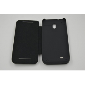 1PC 2800mAh with top cover External Backup Battery case for HTC One mini B 610E M4- Black