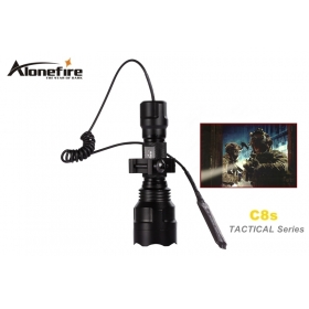 AloneFire C8s Tactical Series CREE XM-L2 LED 1/3/5 mode Professional 3 color lens tactical flashlight torch light
