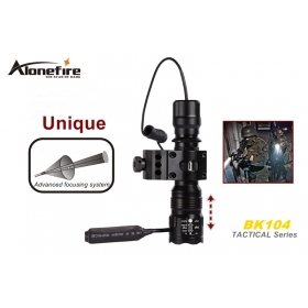 AloneFire TK104 Tactical Series CREE XM-L L2 LED 5 mode Professional Zoom tactical flashlight torch lamp