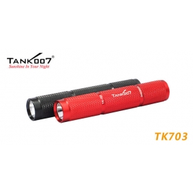 1PC TANK007 TK703 CREE Q5 1 Mode 120 lumens LED Waterproof IPX7 Torch Flashlight - red