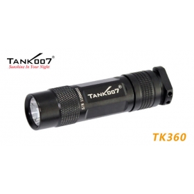 TANK007 TK360-1 Mini Black CREE XR-E Q5 150LM LED Flashlight 1 Mode LED Torch Light