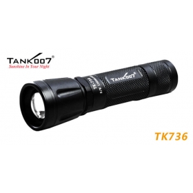 IPC TANK007 TK736 CREE XR-E Q5 230Lumen 5 MODE cree led Torch Zoom cree led flashlight torch light