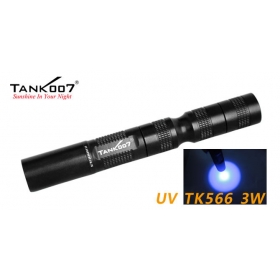 1PC TANK007 TK-566 395nm 3W UV Ultra Violet Lamp Torch Flashlight for Anti-fake uv Flashlight