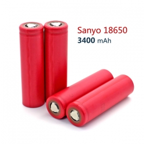 4PCS/lot The real capacity 3400MAH SANYO 18650 Li-ion 3.7v Rechargeable Battery