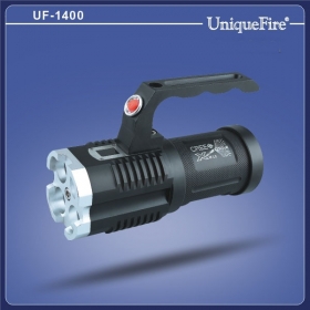 UniqueFire UF-1400 Digital display 4000 Lumen 4*Cree XM-L2 5-Mode LED Flashlight Outdoor Lighting